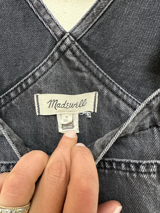 Washed Black Denim Madewell Overalls - Picture 3 of 3